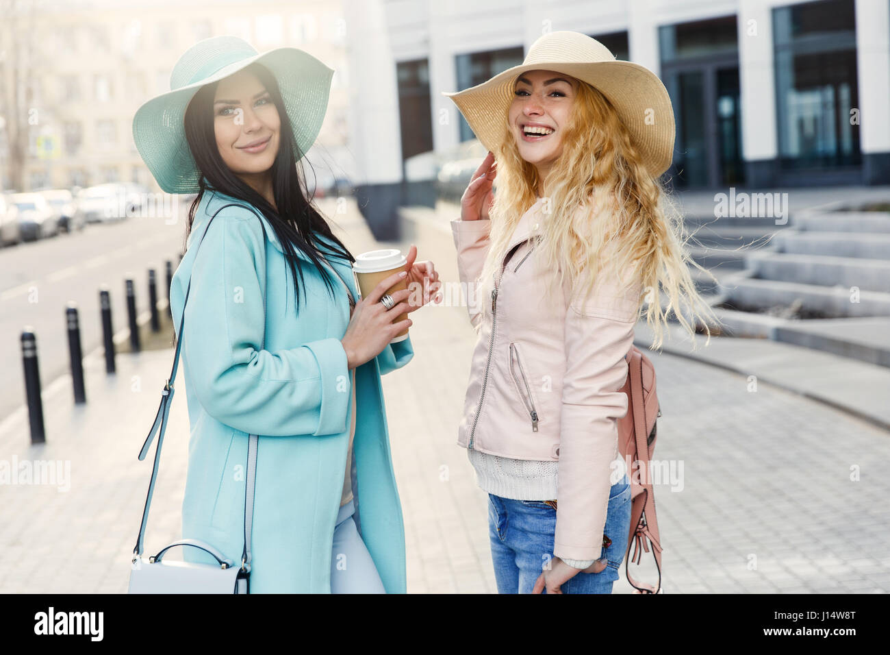 Photo of girls in hats Stock Photo - Alamy