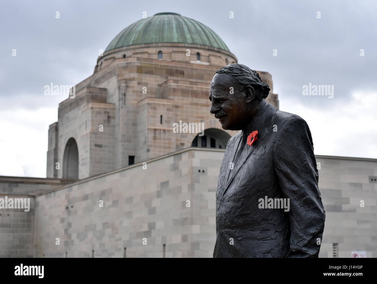 Canberra, Australia Mar 18, 2017. A bronze statue of Edward Dunlop at