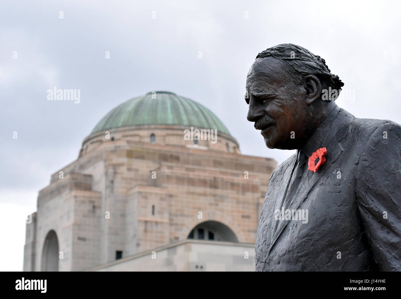 Canberra, Australia Mar 18, 2017. A bronze statue of Edward Dunlop at