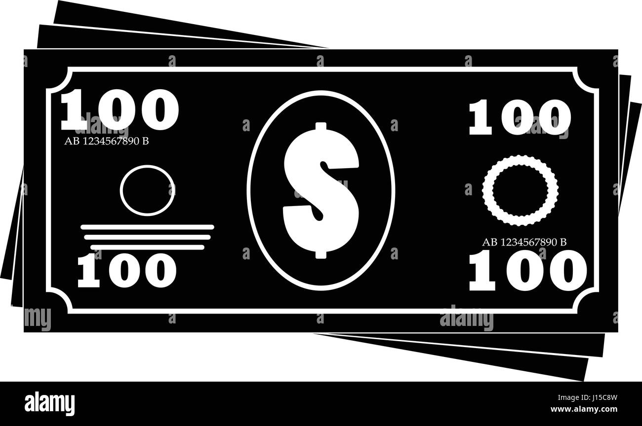 Dollar icon, flat design. Money dollars isolated on white background. Vector illustration, clip art Stock Vector