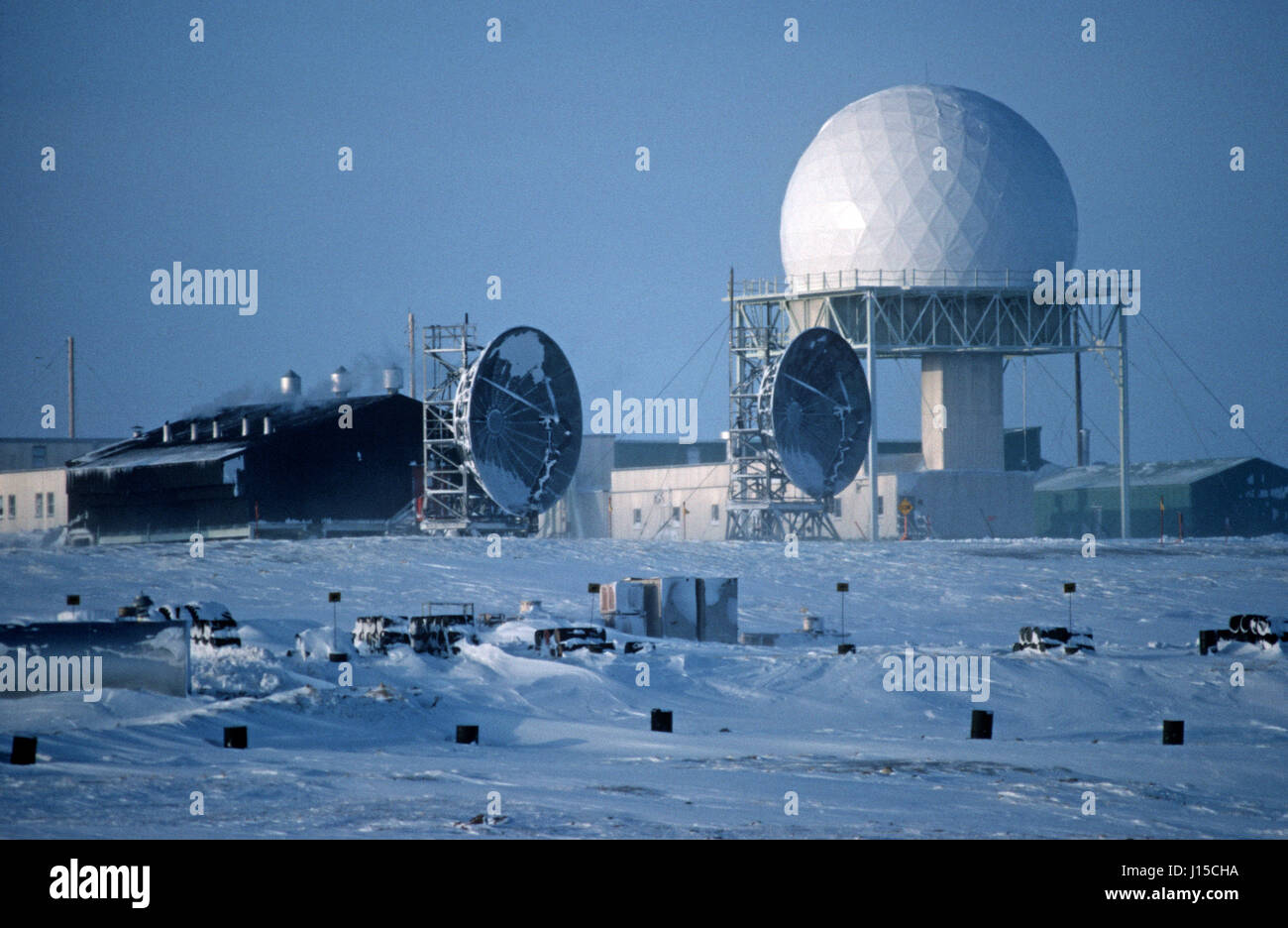 Cambridge Bay Distant Early Warning radar station. Known as the DEW