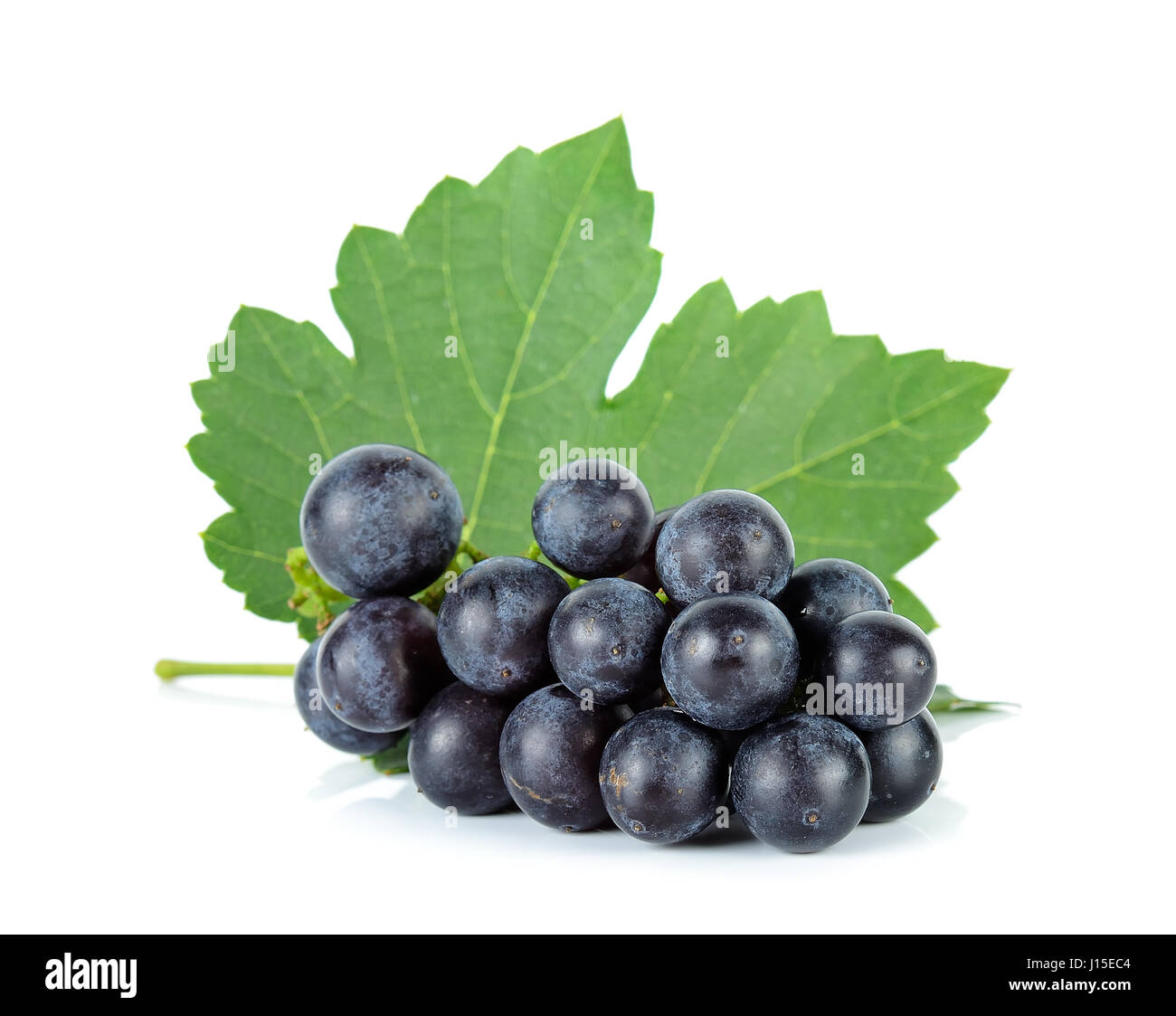Grape with leaf isolated on the white background Stock Photo - Alamy