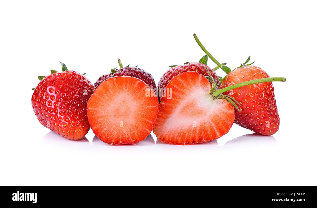 strawberries isolated on a white background Stock Photo - Alamy