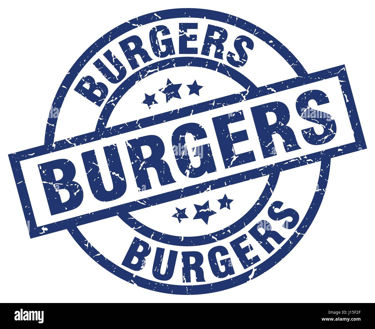 burgers blue round grunge stamp Stock Vector Image & Art - Alamy