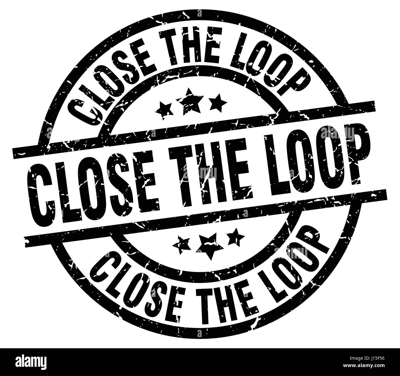 close the loop round grunge black stamp Stock Vector Image & Art - Alamy