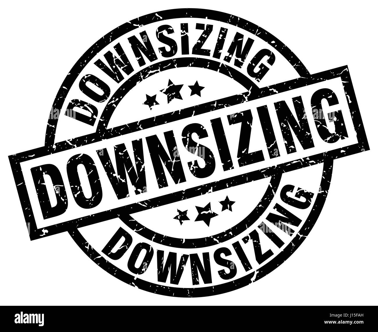 downsizing round grunge black stamp Stock Vector Image & Art - Alamy