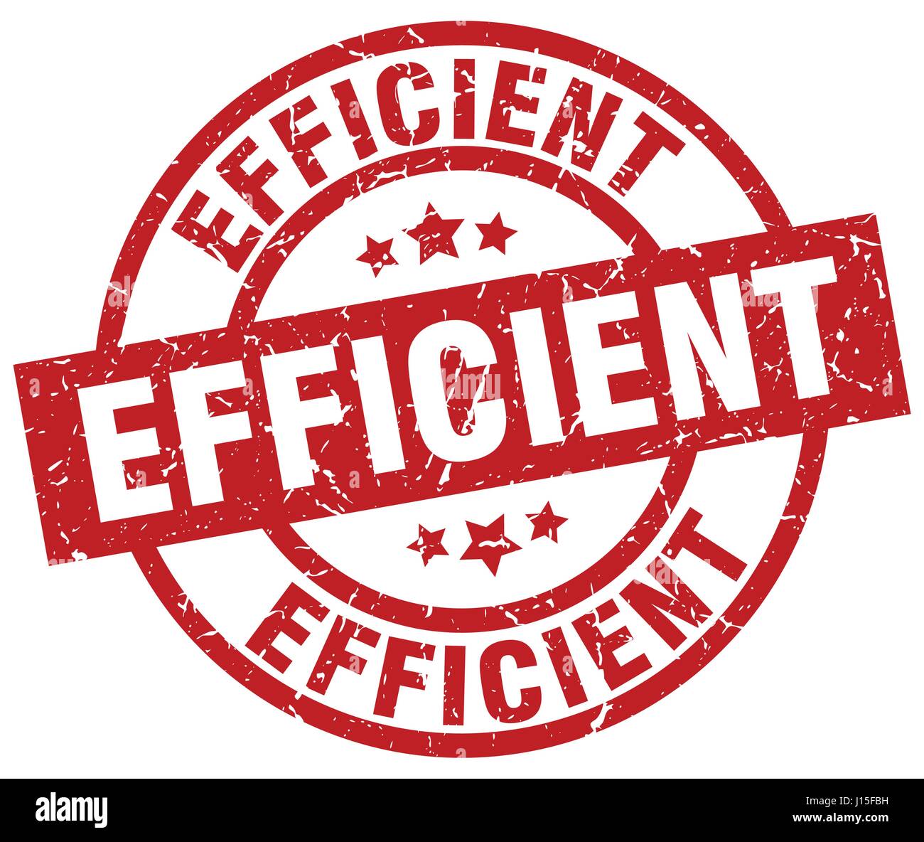 efficient round red grunge stamp Stock Vector Image & Art - Alamy