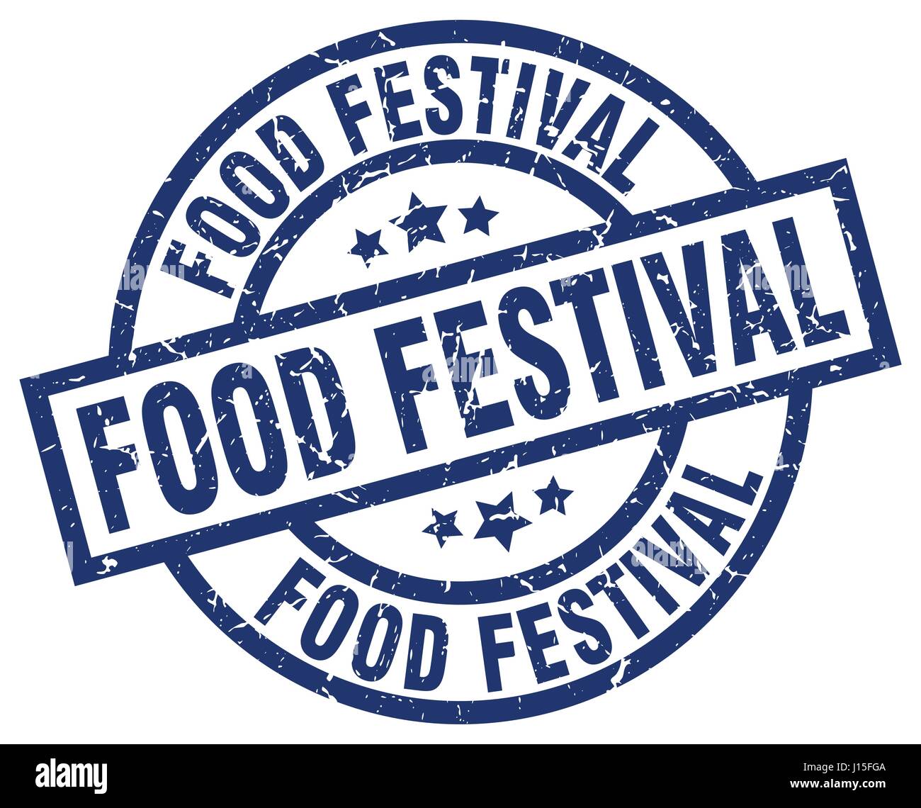 food festival blue round grunge stamp Stock Vector Image & Art - Alamy