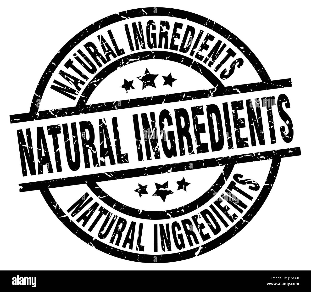 natural ingredients round grunge black stamp Stock Vector Image & Art ...