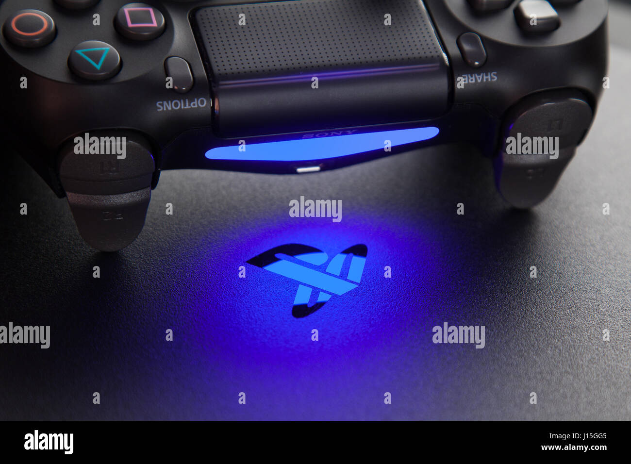 Playstation 4 gaming console Stock Photo Alamy