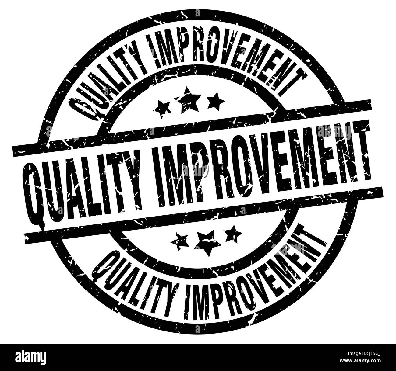 quality improvement round grunge black stamp Stock Vector Image & Art