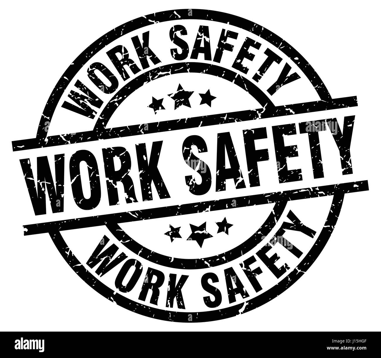 Work safety stamp round Stock Vector Images - Alamy