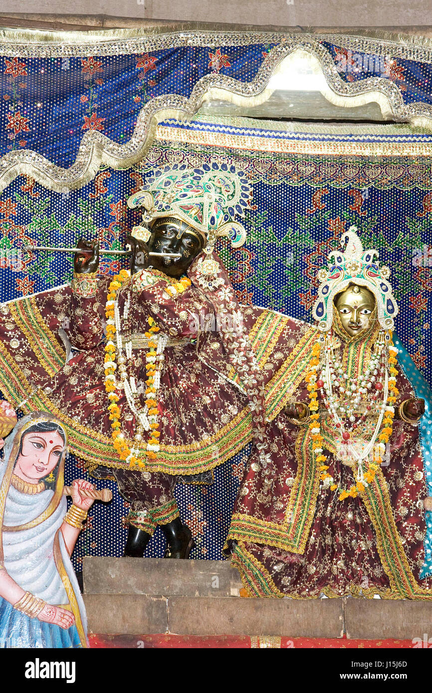 Radha krishna statue in temple, mathura, uttar pradesh, india, asia Stock Photo Alamy