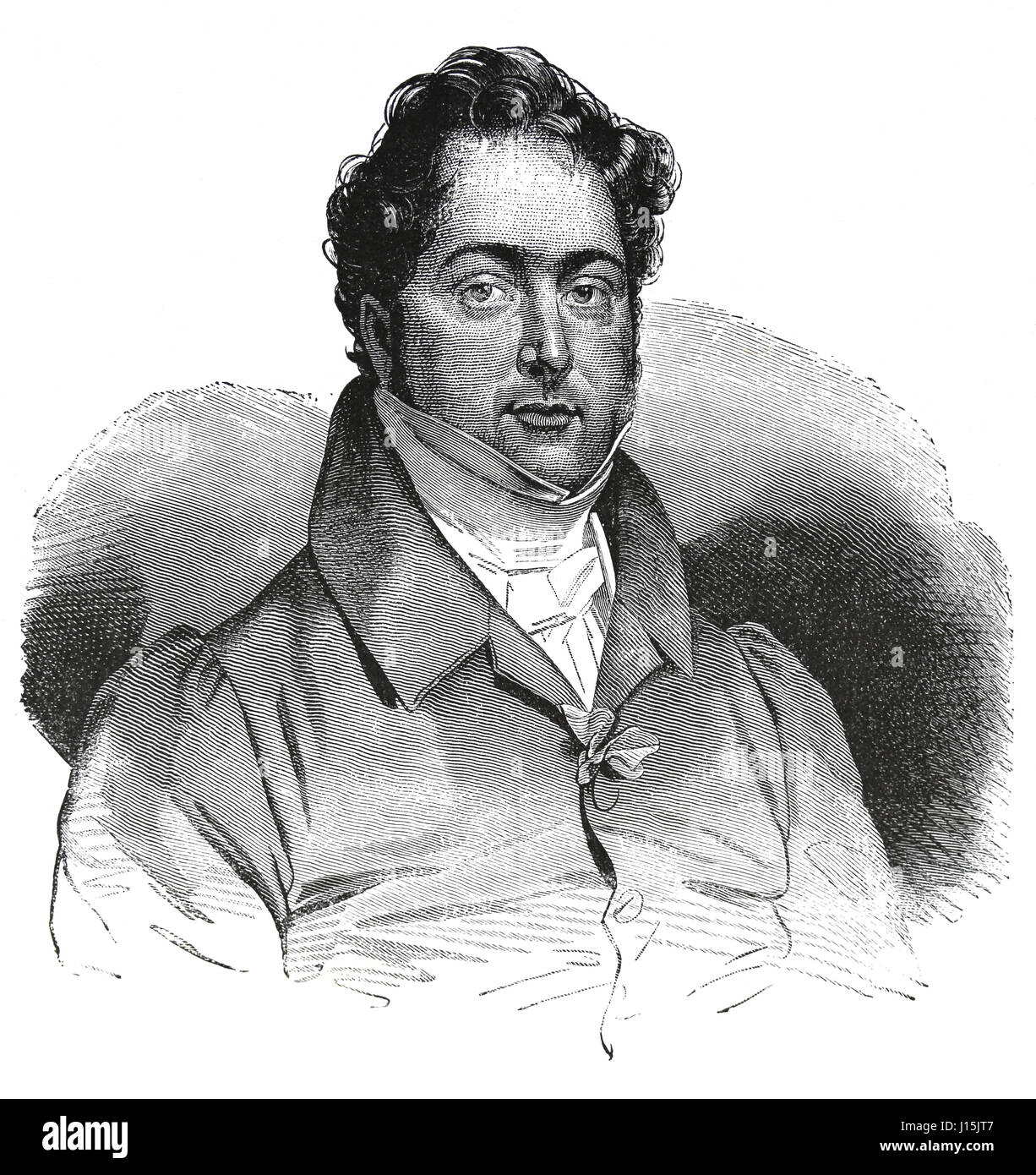 Giachino Rossini (1792-1868). Italian composer. Engraving,  Nuestro Siglo, 1883 Stock Photo