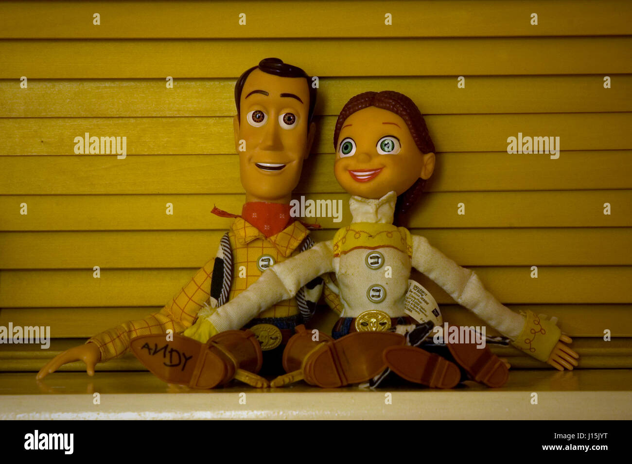 Woody and Jessie action figures Stock Photo