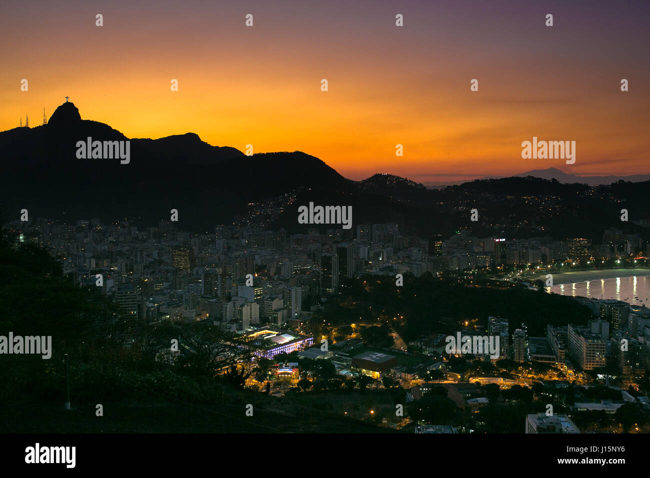 Rio de Janeiro sunset Stock Photo