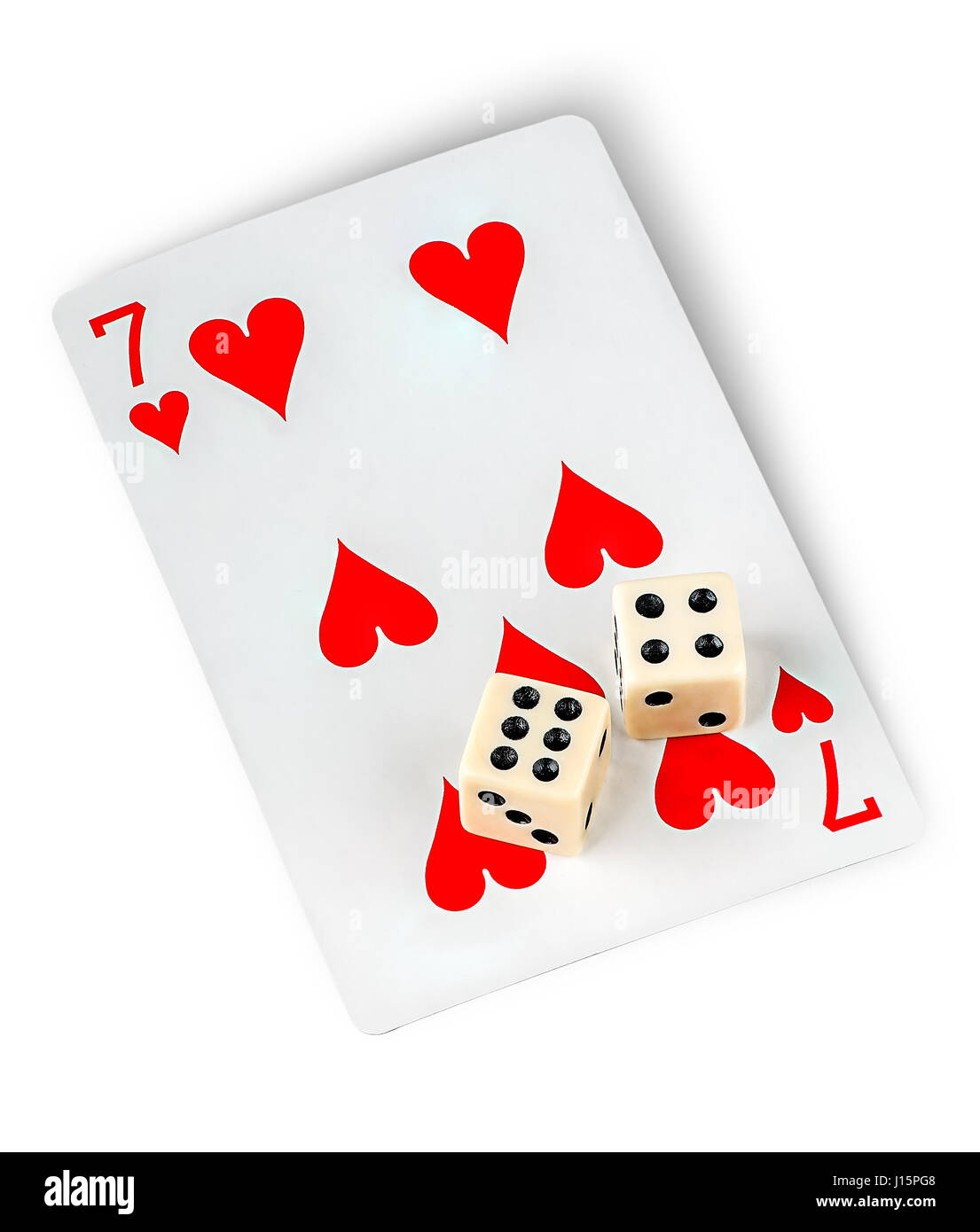 Playing card and dices Stock Photo