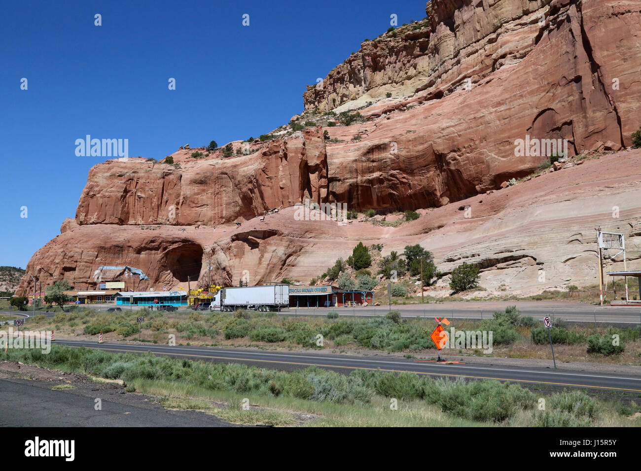Interstate Red Rocks Red Rocks Viewed From Interstate 40 in Western New Mexico Stock Photo ...