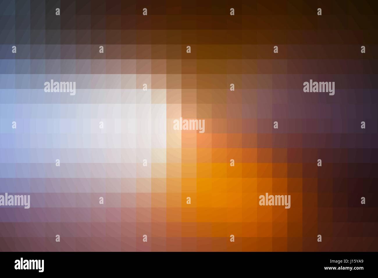 Brown orange white abstract vector square tiles mosaic background Stock Vector