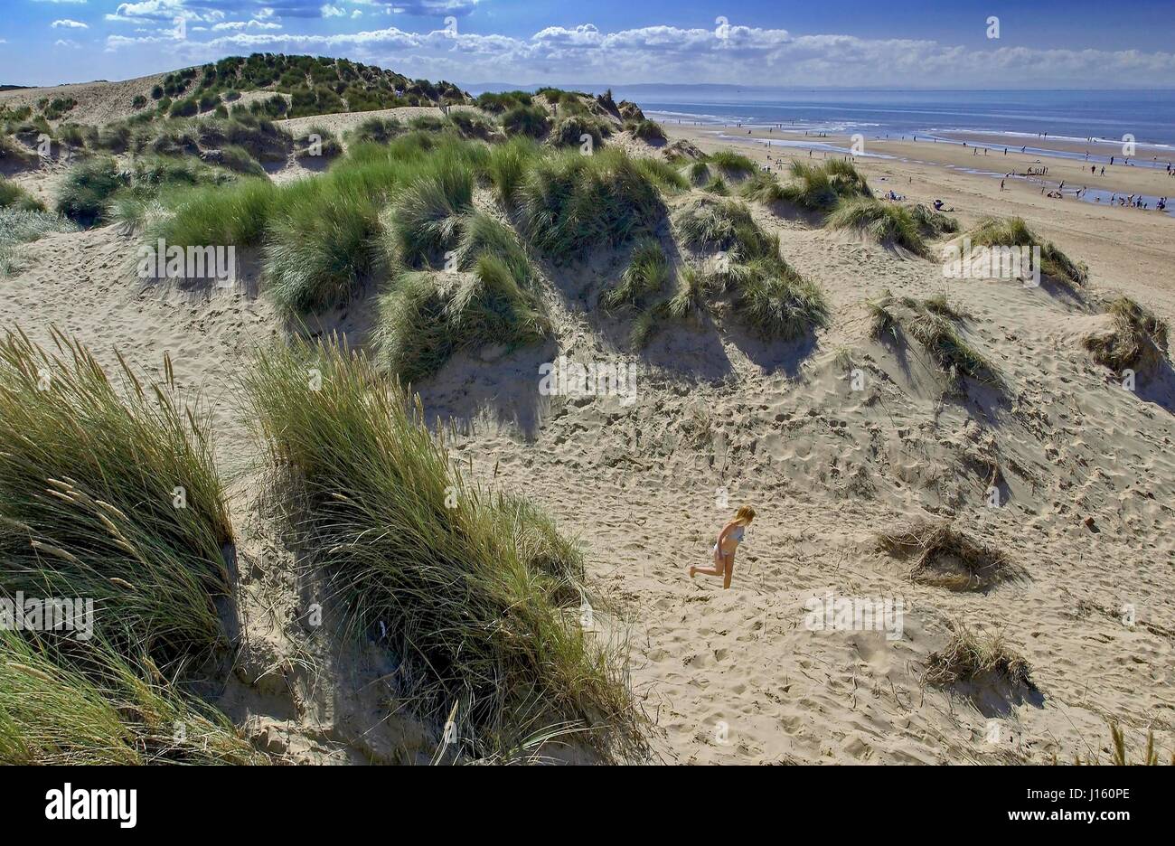 Formby Point and sand dunes. Stock Photo