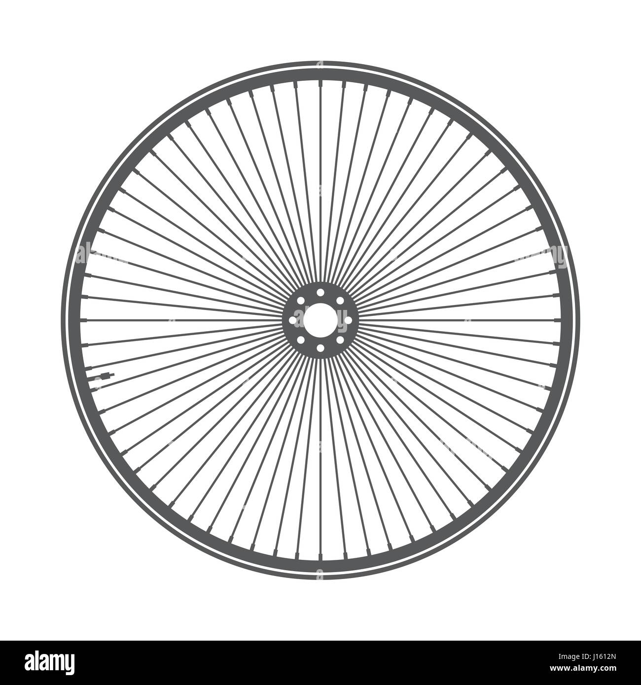 Bicycle wheel symbol,vector. Bike rubber. Mountain tyre. Valve. Fitness