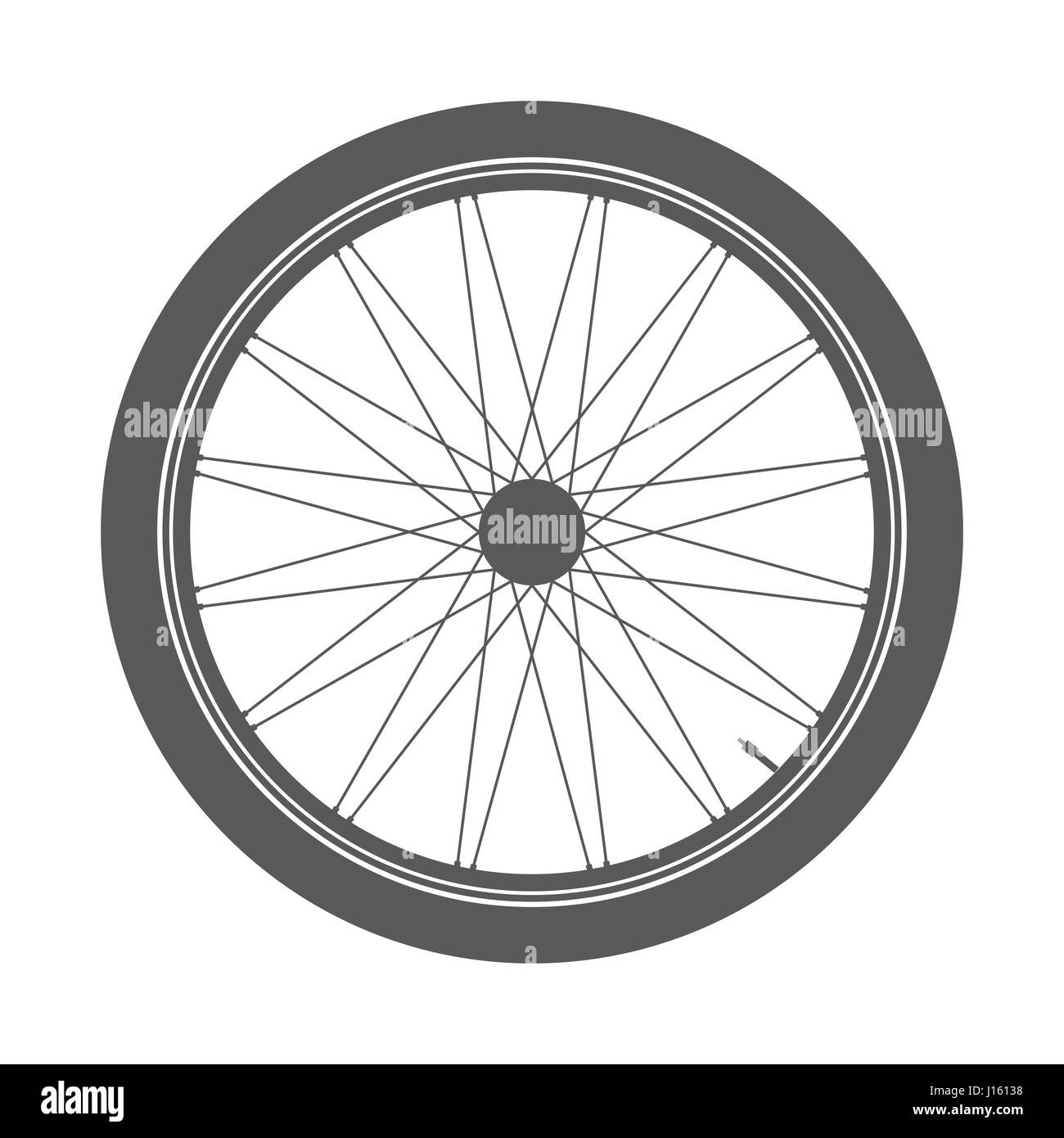 Bicycle wheel symbol,vector. Bike rubber. Mountain tyre. Valve. Fitness