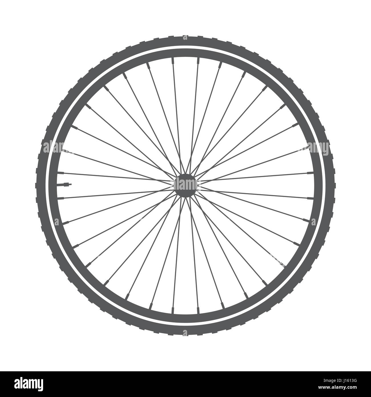 Bicycle wheel symbol,vector. Bike rubber. Mountain tyre. Valve. Fitness