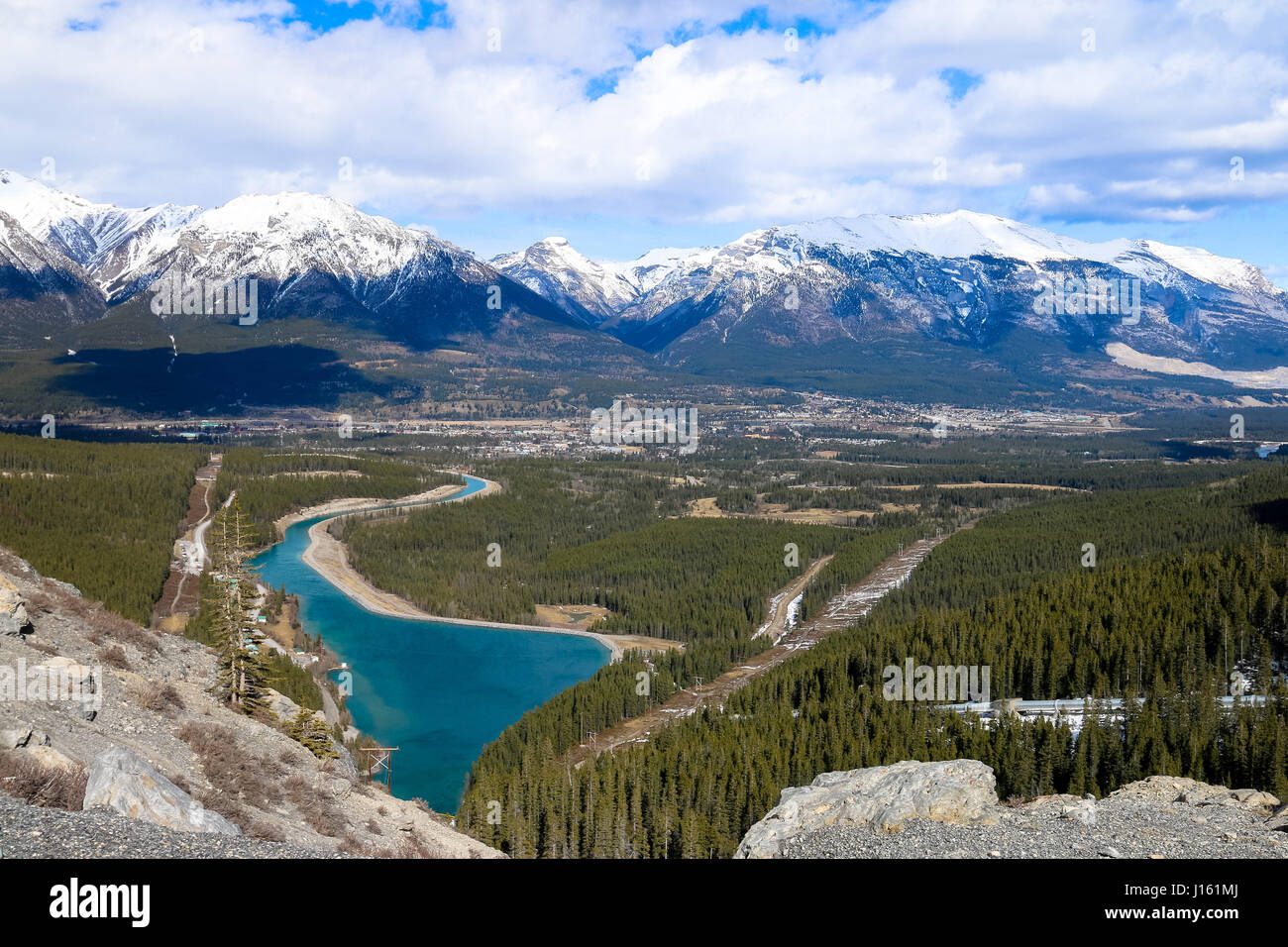 The Beauty of the Rocky Mountains in Spring Stock Photo
