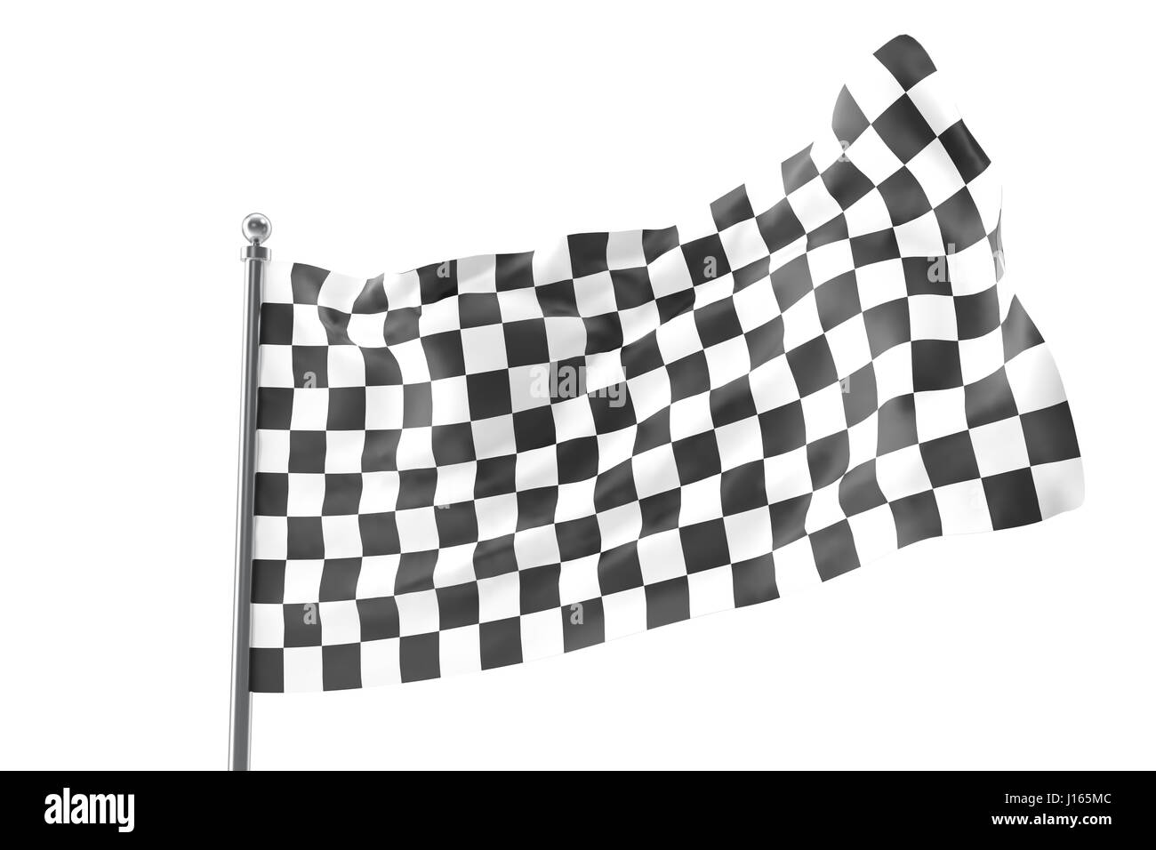 Racing flag on white Black and White Stock Photos Images Alamy