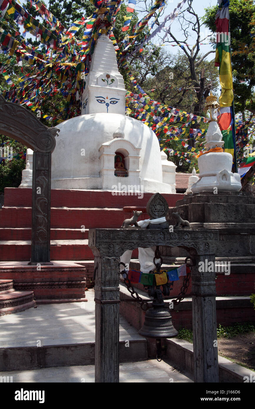 Temple and shrine at the southwest entrance to the Swayambhu