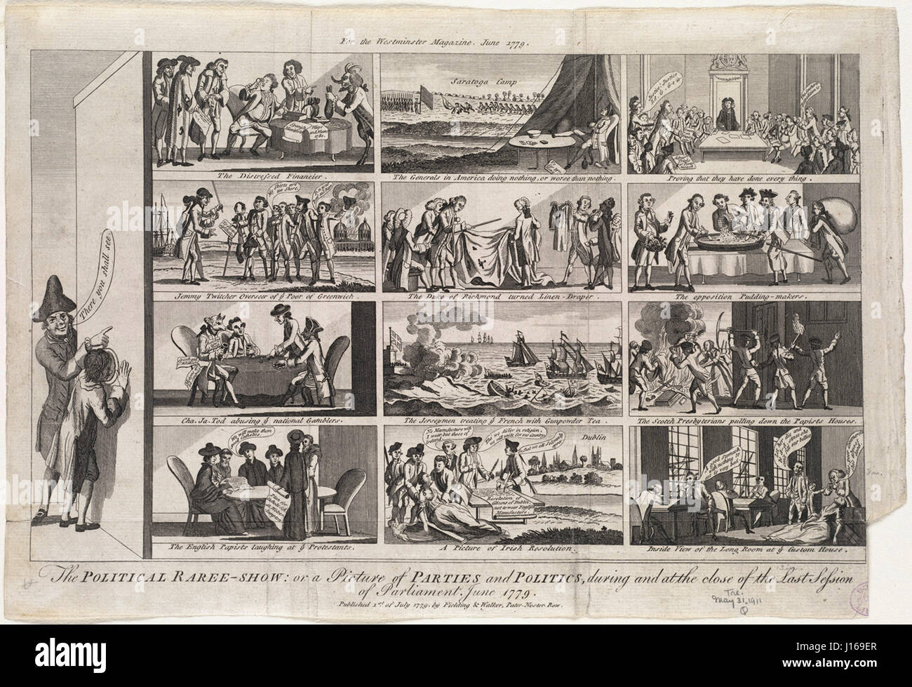 The political raree-show  or a picture of parties and politics, during and at the close of the last session of Parliament, June 1779 Stock Photo