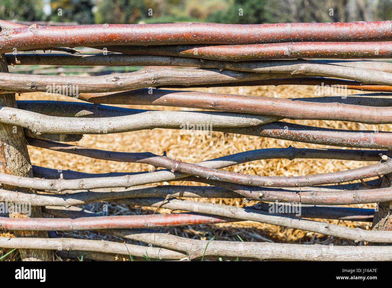 old Wooden fence at ranch. natural looking Stock Photo - Alamy