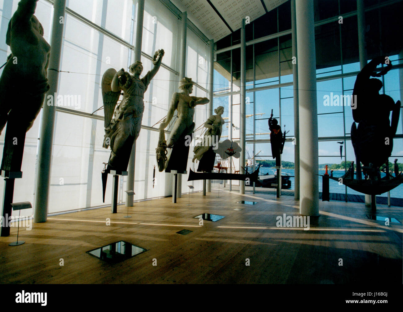 KARLSKRONA Blekinge Marin museum 2003 sculptures from old warships Stock Photo