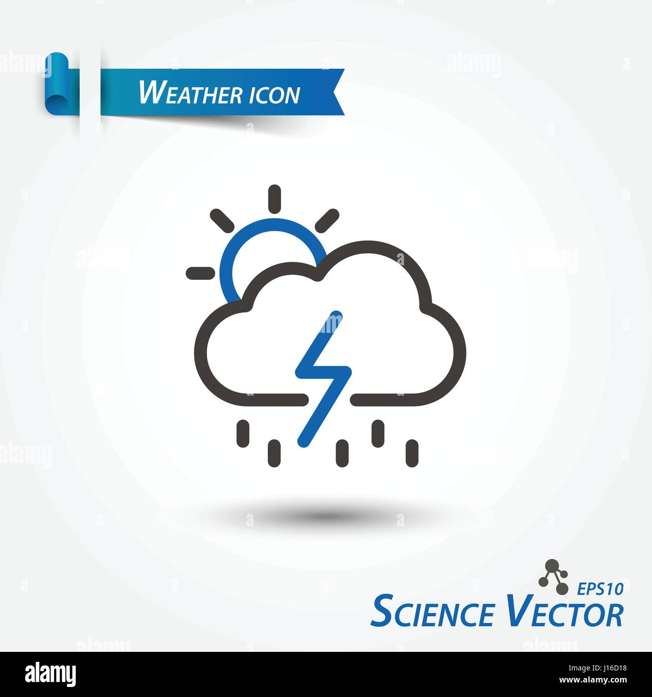 Weather forecast icon . Scientific vector . Stock Vector