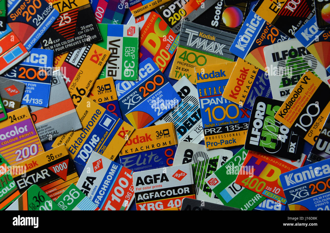 Analogue film brands Stock Photo Alamy