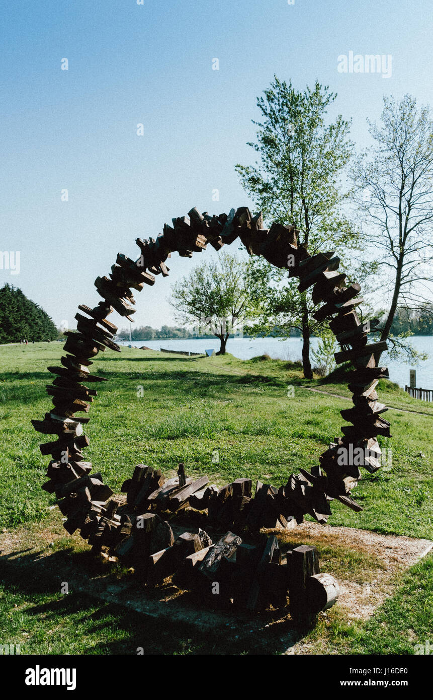 Hollow sculpture in park Stock Photo Alamy