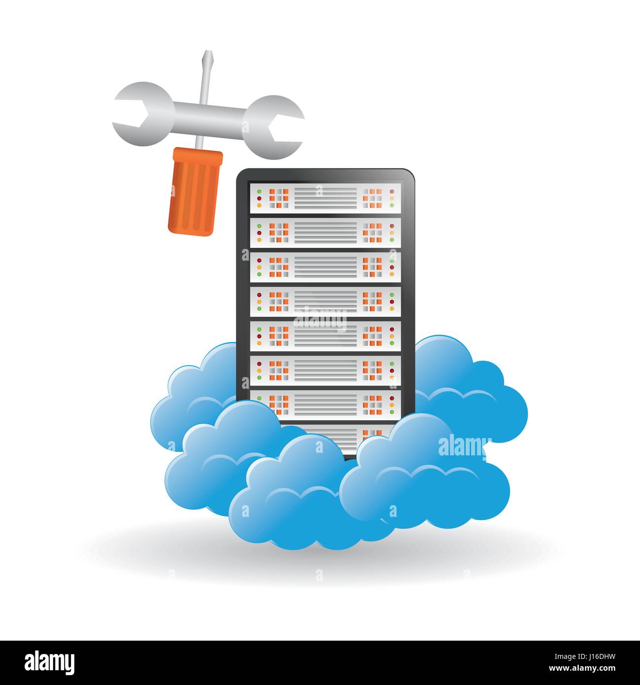 Data center concept with icon design, vector illustration 10 eps ...