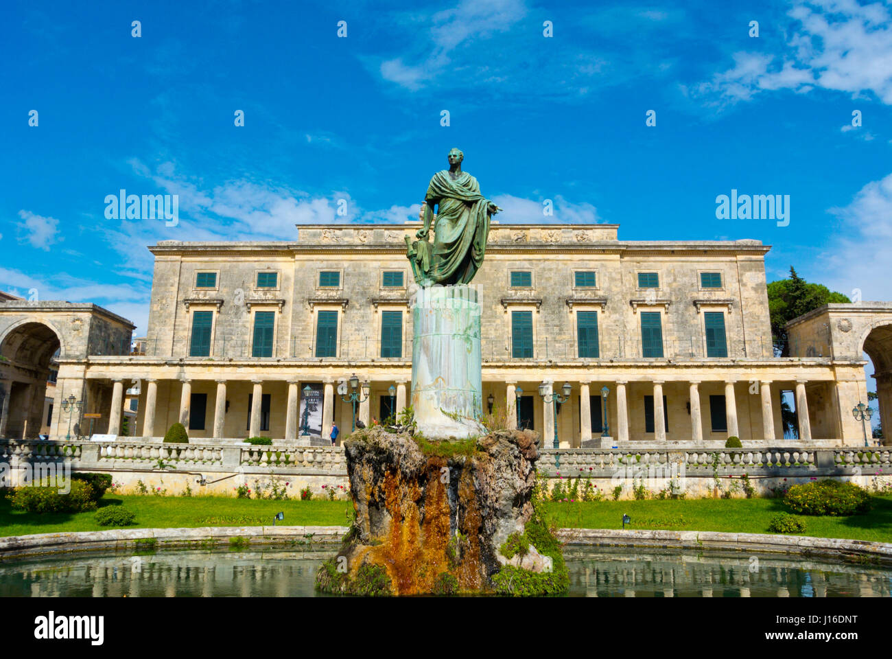 Statue of Frederick Adam, Palaia Anaktora, Old Palace, Palace of St Michael and St George, Corfu town, Greece Stock Photo