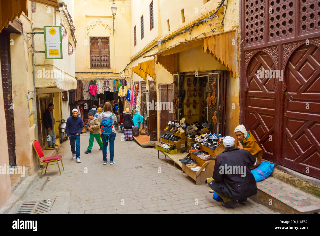 Rue Talaa Seghira, Fes el-Bali, Medina, Fez, Morocco, Africa Stock Photo