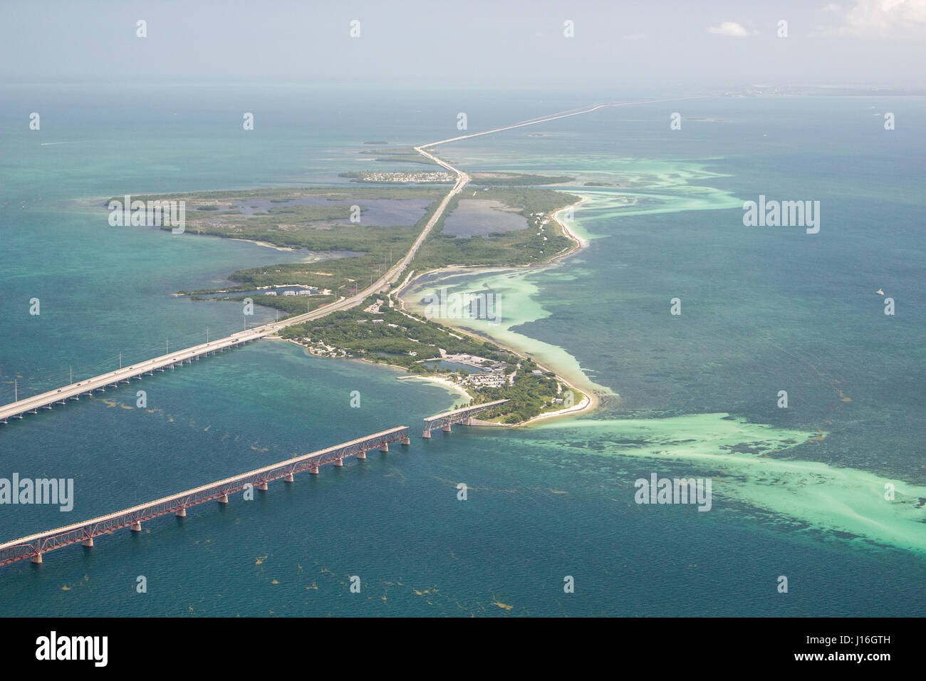 Aerial view of Bahia Honda State Park, Florida Stock Photo