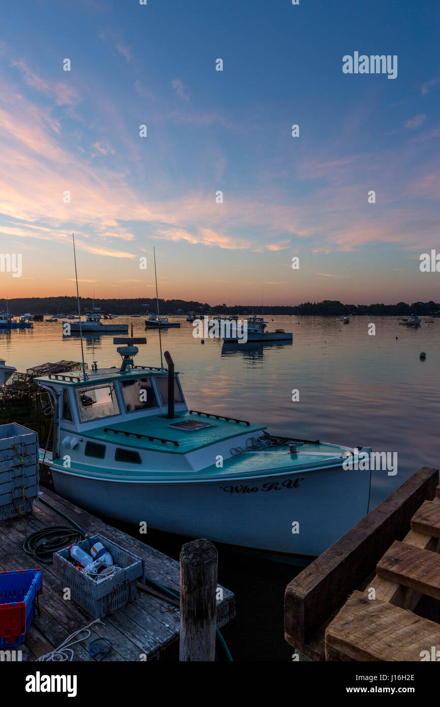 Sunrise On The Wharf At The Friendship Lobster Coop In Friendship
