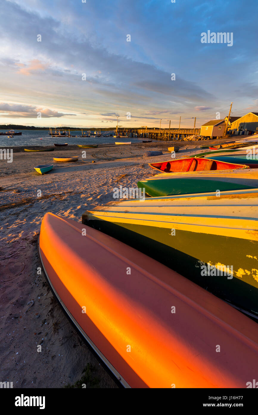 Skiffs At Pine Point In Scarborough, Maine Stock Photo