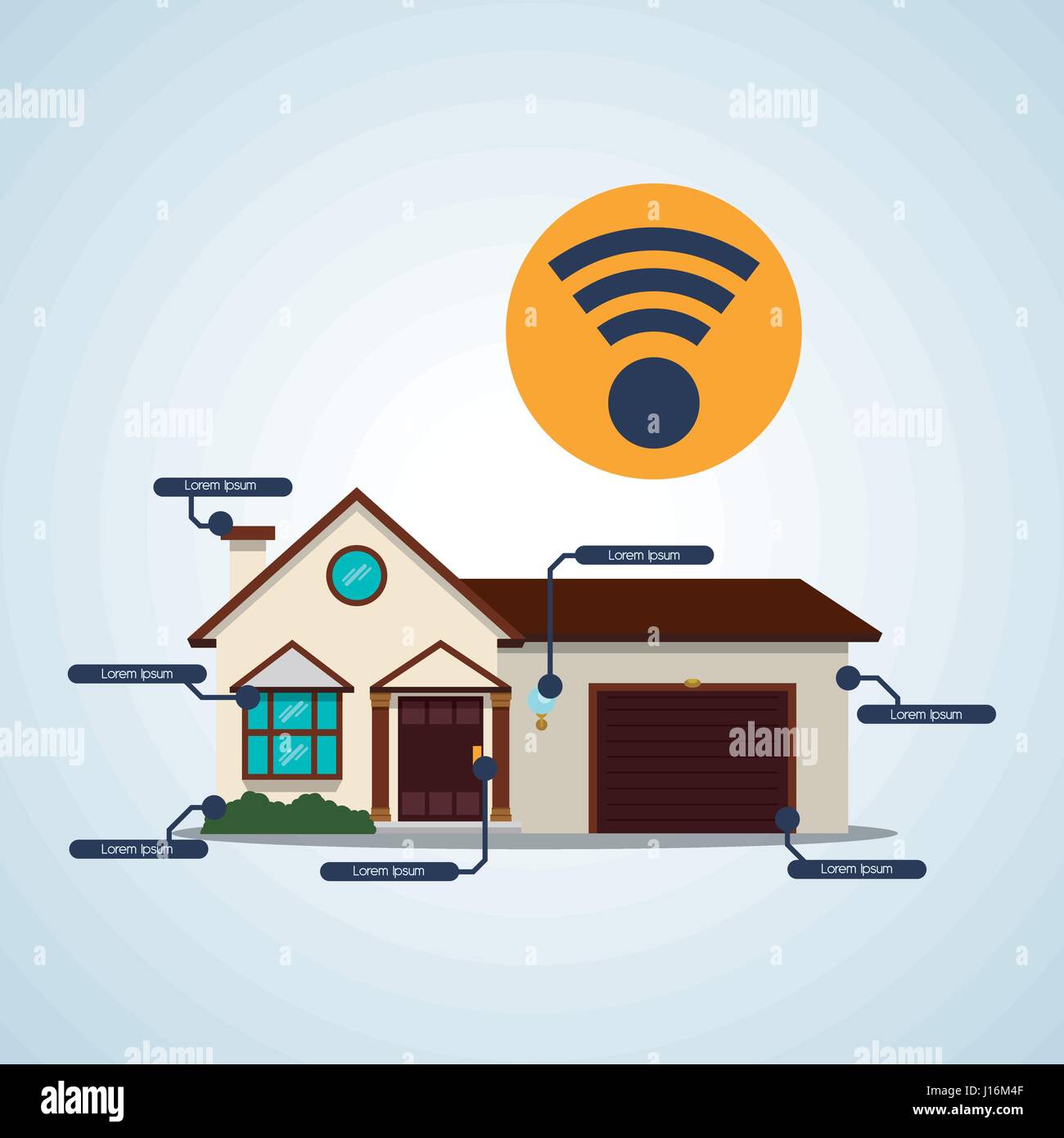 Smart house concept with icon design, vector illustration 10 eps ...