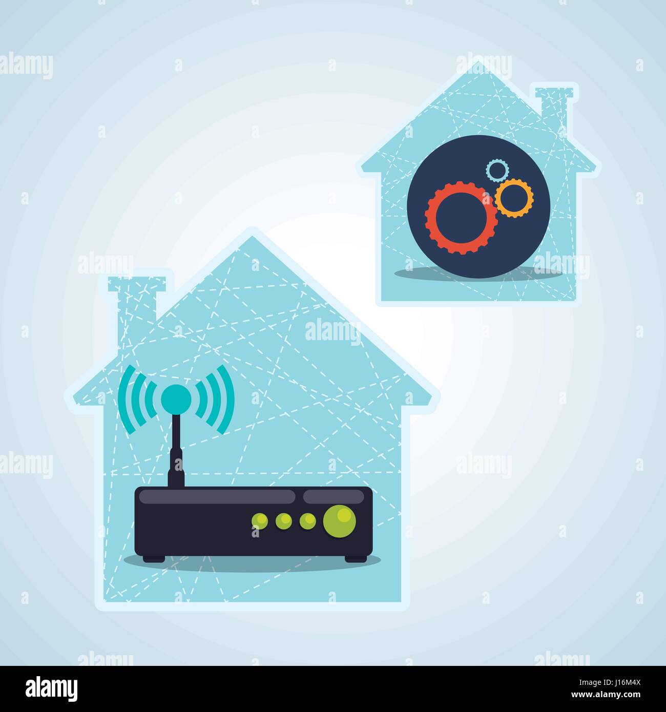 Smart house design. home icon. White background , vector Stock Vector ...