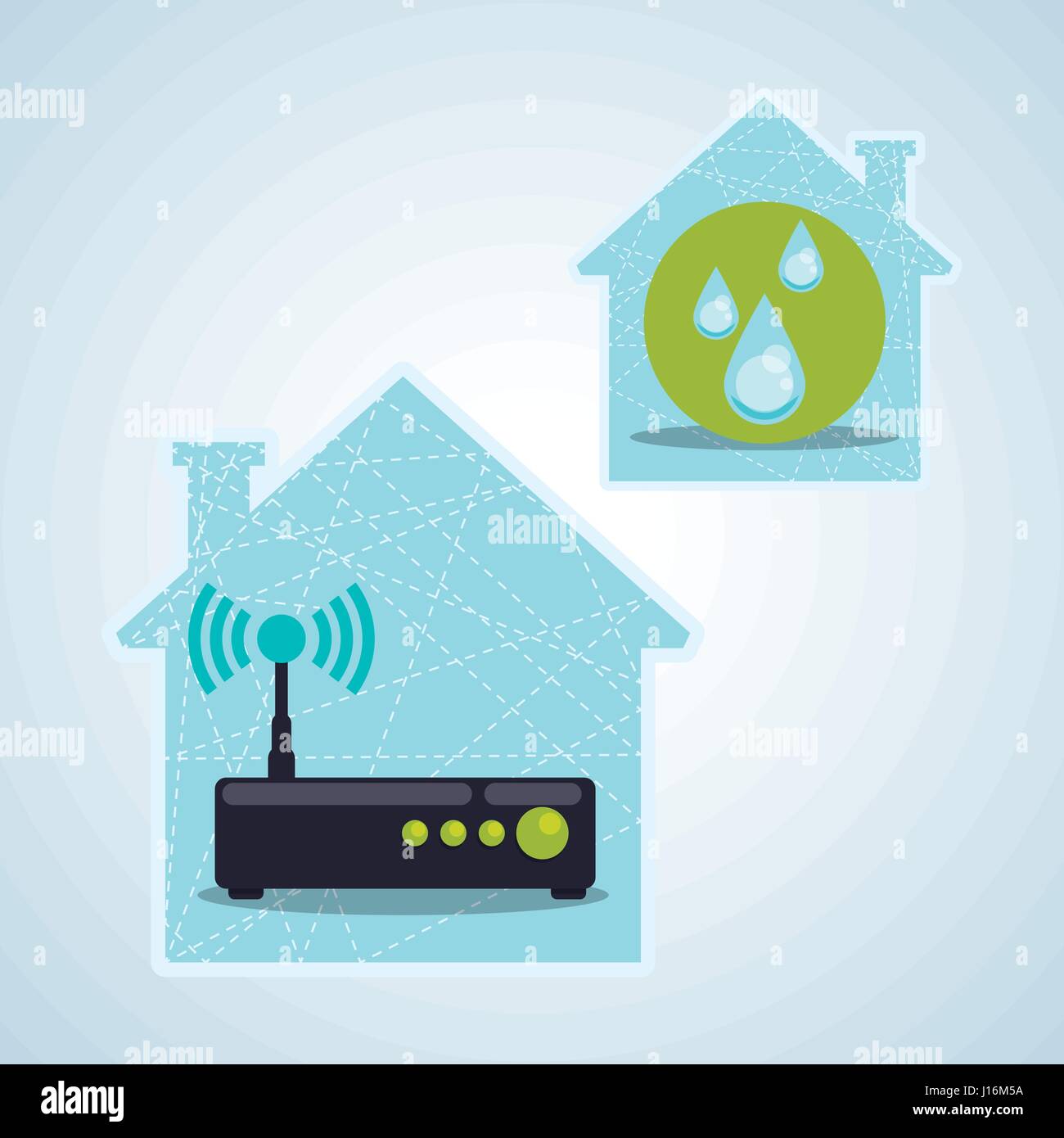 Smart house design. home icon. White background , vector Stock Vector ...