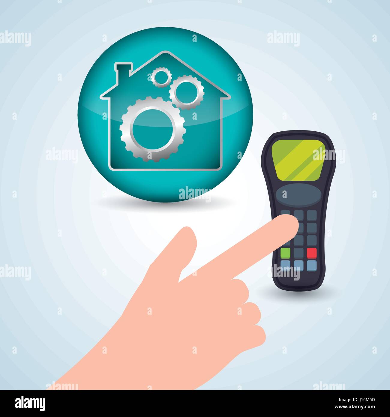 Smart house design. home icon. White background , vector Stock Vector ...