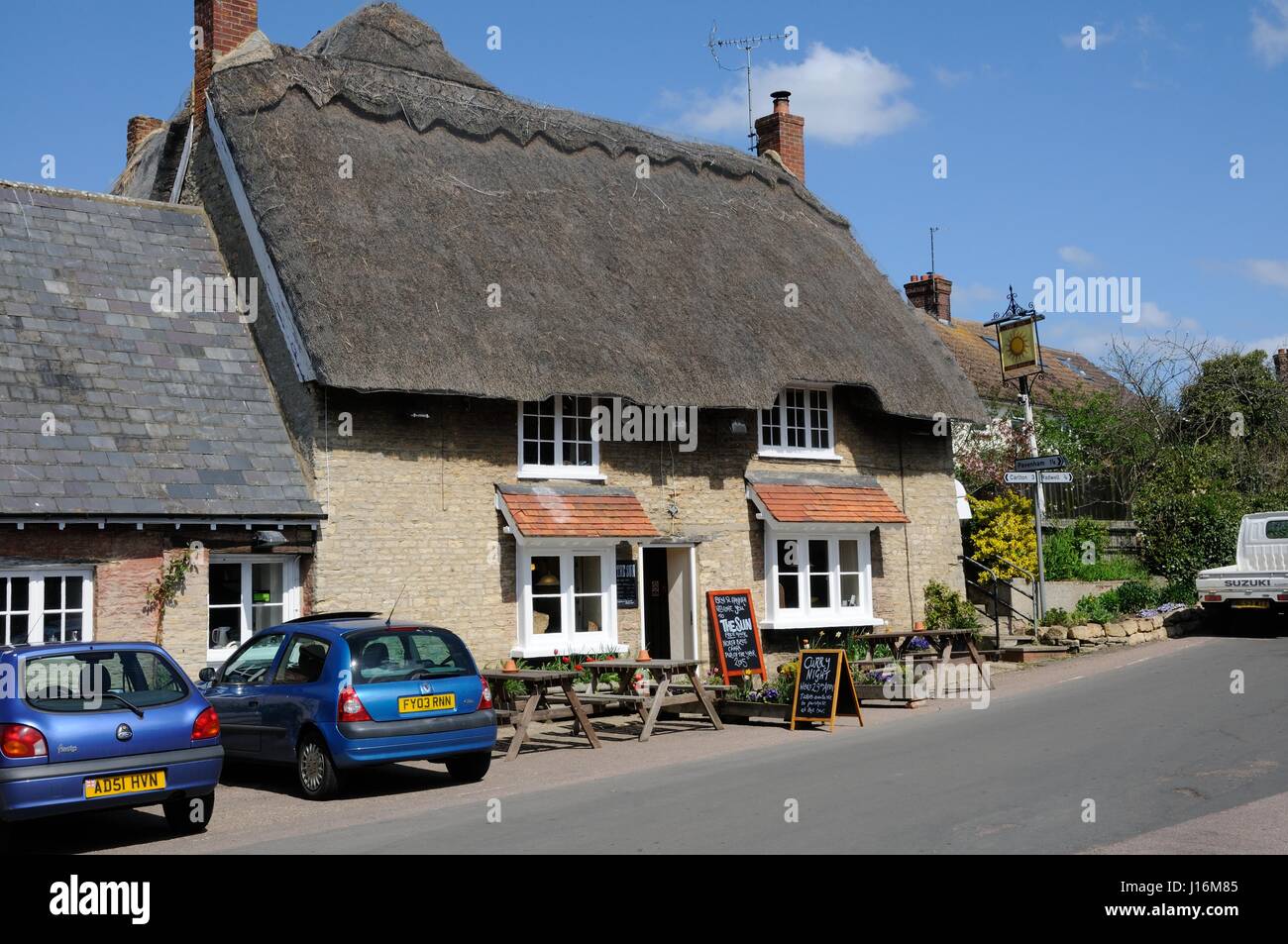 The Sun, Felmersham, Bedfordshire, has been an inn since 1822 Stock
