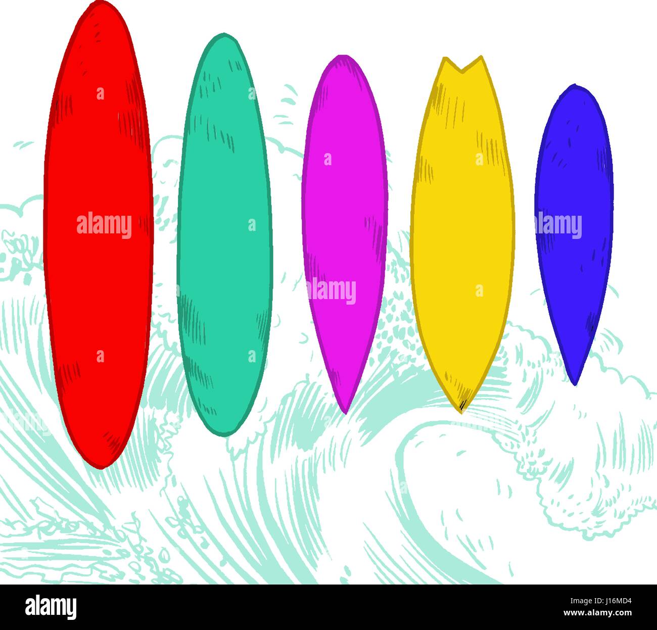 Set of surfboard silhouettes in scale Stock Vector Image & Art - Alamy