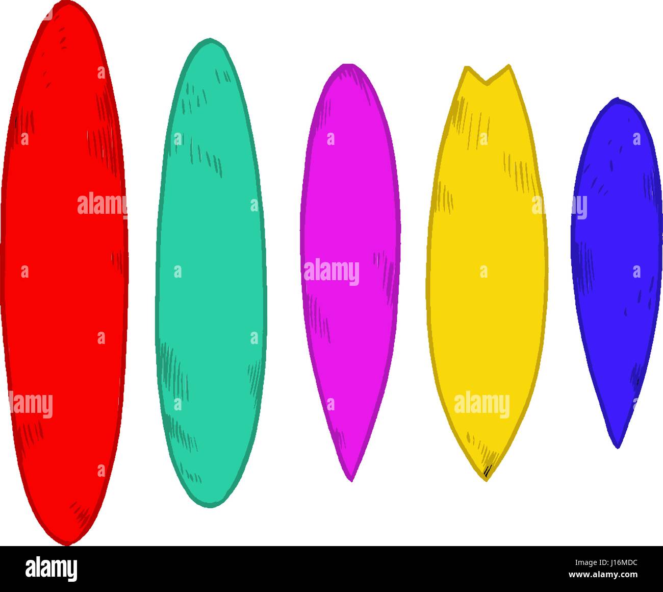 Set of surfboard silhouettes in scale Stock Vector Image & Art - Alamy