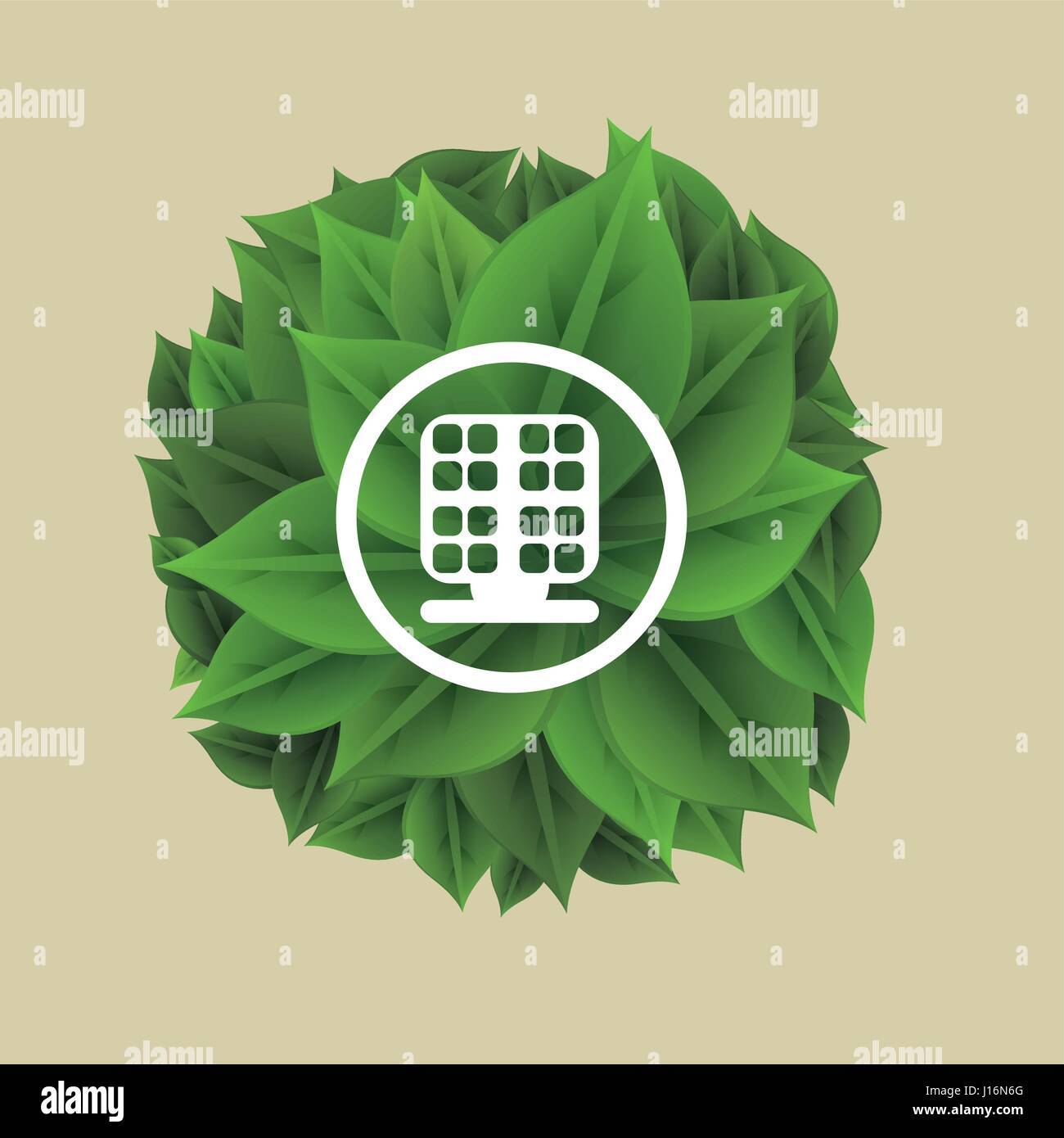 Eco design. Green icon. Isolated illustration , vector Stock Vector ...